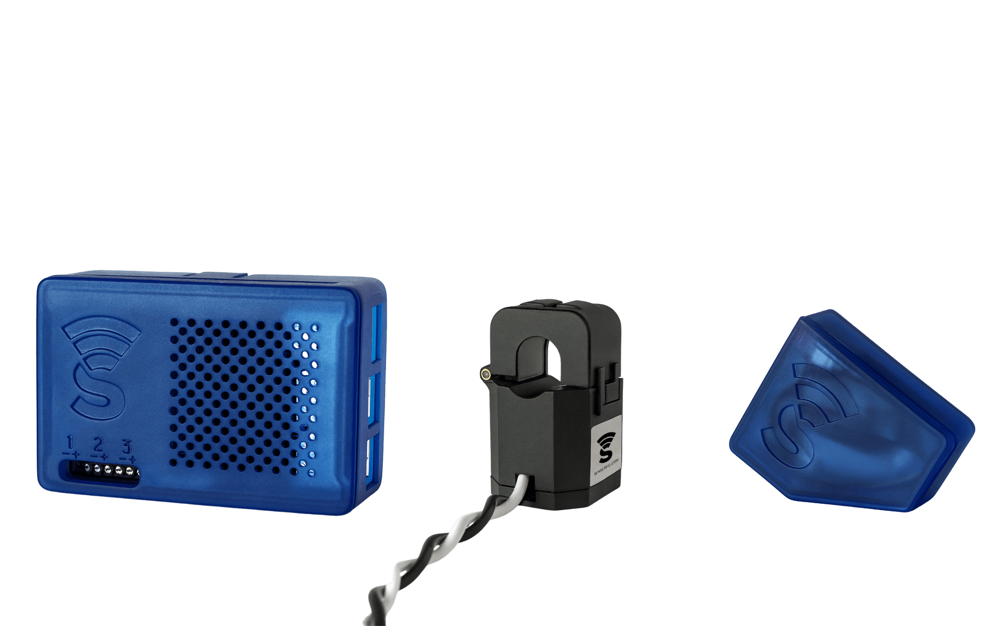 Sense hardware kit: Control Unit, Power Monitor, and Vibration Monitor